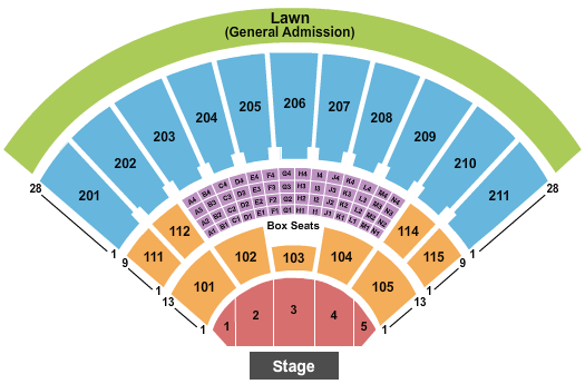 Toyota Amphitheatre Outlaw Music Festival Seating Chart